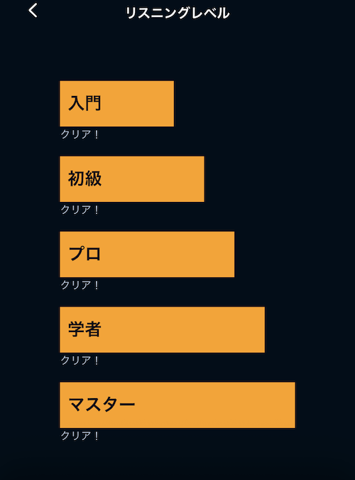 リスニングレベル